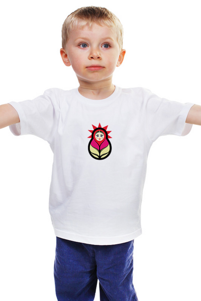 Заказать детскую футболку в Москве. Детская футболка классическая унисекс MATRESHKA от mirotimo - готовые дизайны и нанесение принтов.