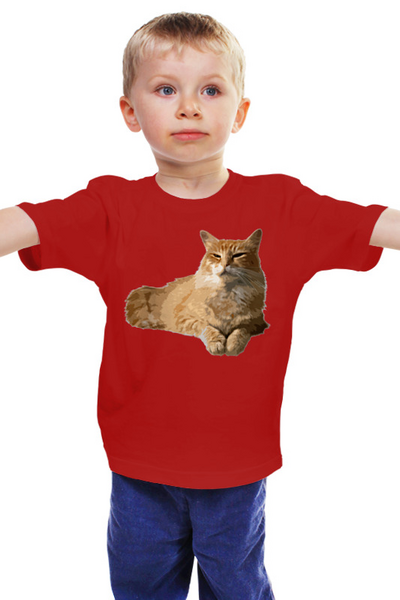 Заказать детскую футболку в Москве. Детская футболка классическая унисекс Наглый кот от BAD OWL - готовые дизайны и нанесение принтов.