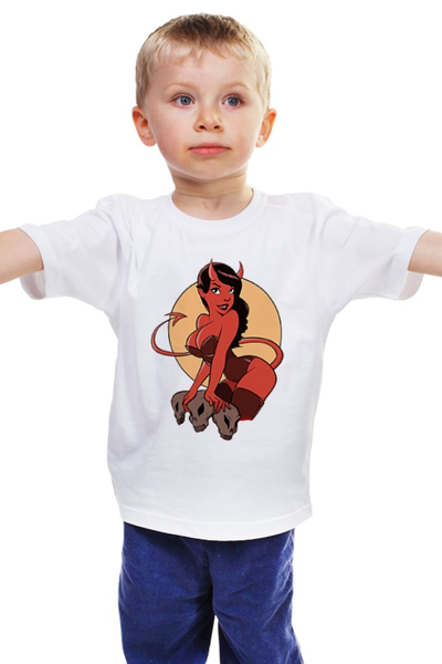 Заказать детскую футболку в Москве. Детская футболка классическая унисекс Деманесса  от aleks_say - готовые дизайны и нанесение принтов.
