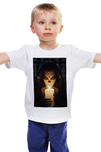 Заказать детскую футболку в Москве. Детская футболка классическая унисекс Dia De Los Muertos от Дана Столыпина - готовые дизайны и нанесение принтов.
