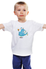 Заказать детскую футболку в Москве. Детская футболка классическая унисекс Дед Мороз на скейте от newyear - готовые дизайны и нанесение принтов.