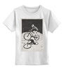 Заказать детскую футболку в Москве. Детская футболка классическая унисекс девушка на велосипеде от monster66 - готовые дизайны и нанесение принтов.