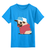 Заказать детскую футболку в Москве. Детская футболка классическая унисекс Мопс-Хипстер от BeliySlon - готовые дизайны и нанесение принтов.