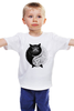 Заказать детскую футболку в Москве. Детская футболка классическая унисекс Угрюмый Кот Инь-Янь от printik - готовые дизайны и нанесение принтов.