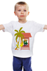 Заказать детскую футболку в Москве. Детская футболка классическая унисекс Пальма возле беседки. от Stil na yarkosti - готовые дизайны и нанесение принтов.