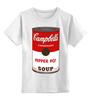 Заказать детскую футболку в Москве. Детская футболка классическая унисекс Campbell's Soup (Энди Уорхол) от coolmag - готовые дизайны и нанесение принтов.