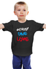 Заказать детскую футболку в Москве. Детская футболка классическая унисекс Love Rugby от rugby - готовые дизайны и нанесение принтов.