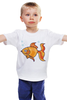 Заказать детскую футболку в Москве. Детская футболка классическая унисекс Золотая рыбка от BeliySlon - готовые дизайны и нанесение принтов.