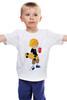 Заказать детскую футболку в Москве. Детская футболка классическая унисекс Скейтбордист  от ПРИНТЫ ПЕЧАТЬ  - готовые дизайны и нанесение принтов.