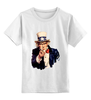 Заказать детскую футболку в Москве. Детская футболка классическая унисекс Дядя Сэм от YellowCloverShop - готовые дизайны и нанесение принтов.