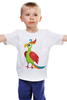 Заказать детскую футболку в Москве. Детская футболка классическая унисекс Попугай от Zamula - готовые дизайны и нанесение принтов.