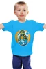 Заказать детскую футболку в Москве. Детская футболка классическая унисекс черепашка и мяч от evragka  - готовые дизайны и нанесение принтов.