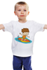 Заказать детскую футболку в Москве. Детская футболка классическая унисекс Юный серфингист от BeliySlon - готовые дизайны и нанесение принтов.