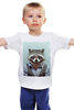 Заказать детскую футболку в Москве. Детская футболка классическая унисекс Деловой енот от anna_bell - готовые дизайны и нанесение принтов.