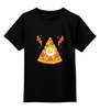 Заказать детскую футболку в Москве. Детская футболка классическая унисекс Кусочек Пиццы (Pizza) от coolmag - готовые дизайны и нанесение принтов.
