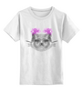 Заказать детскую футболку в Москве. Детская футболка классическая унисекс Blooming Cat от chistopopitersky - готовые дизайны и нанесение принтов.