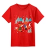 Заказать детскую футболку в Москве. Детская футболка классическая унисекс Новогодние лисы и елки от raffy - готовые дизайны и нанесение принтов.
