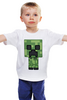 Заказать детскую футболку в Москве. Детская футболка классическая унисекс Крипер Майнкрафт от MariYang  - готовые дизайны и нанесение принтов.