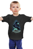 Заказать детскую футболку в Москве. Детская футболка классическая унисекс Космонавт Диджей от printik - готовые дизайны и нанесение принтов.