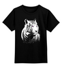 Заказать детскую футболку в Москве. Детская футболка классическая унисекс Белый Тигр от printik - готовые дизайны и нанесение принтов.