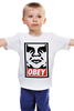 Заказать детскую футболку в Москве. Детская футболка классическая унисекс obey. от ansheg - готовые дизайны и нанесение принтов.
