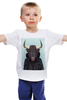Заказать детскую футболку в Москве. Детская футболка классическая унисекс Деловой бык от anna_bell - готовые дизайны и нанесение принтов.