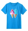 Заказать детскую футболку в Москве. Детская футболка классическая унисекс Цветные мороженки от Метафора   - готовые дизайны и нанесение принтов.