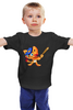 Заказать детскую футболку в Москве. Детская футболка классическая унисекс Бейсболист от T-shirt print  - готовые дизайны и нанесение принтов.