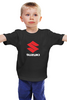 Заказать детскую футболку в Москве. Детская футболка классическая унисекс SUZUKI от DESIGNER   - готовые дизайны и нанесение принтов.