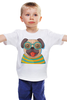 Заказать детскую футболку в Москве. Детская футболка классическая унисекс Мопс в очках от ingenervolos@gmail.com - готовые дизайны и нанесение принтов.