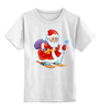 Заказать детскую футболку в Москве. Детская футболка классическая унисекс Дед Мороз с мешком подарков от Виктор Гришин - готовые дизайны и нанесение принтов.