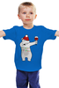 Заказать детскую футболку в Москве. Детская футболка классическая унисекс Новогодний Мишка от skynatural - готовые дизайны и нанесение принтов.