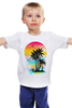 Заказать детскую футболку в Москве. Детская футболка классическая унисекс Cолнечный пляж от printik - готовые дизайны и нанесение принтов.