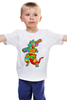 Заказать детскую футболку в Москве. Детская футболка классическая унисекс dinosaur art от DenTen - готовые дизайны и нанесение принтов.
