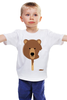 Заказать детскую футболку в Москве. Детская футболка классическая унисекс Мишка - мороженое от Romanova - готовые дизайны и нанесение принтов.