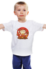 Заказать детскую футболку в Москве. Детская футболка классическая унисекс Кот и золотая рыбка от fanart - готовые дизайны и нанесение принтов.