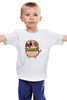 Заказать детскую футболку в Москве. Детская футболка классическая унисекс Мопс Бургер от trugift - готовые дизайны и нанесение принтов.