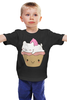 Заказать детскую футболку в Москве. Детская футболка классическая унисекс Котик - мороженое от Romanova - готовые дизайны и нанесение принтов.