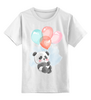 Заказать детскую футболку в Москве. Детская футболка классическая унисекс Маленькая панда летит на воздушных шариках от printeriumstore@gmail.com - готовые дизайны и нанесение принтов.