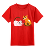 Заказать детскую футболку в Москве. Детская футболка классическая унисекс Кот и  кошка от icase - готовые дизайны и нанесение принтов.
