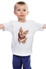 Заказать детскую футболку в Москве. Детская футболка классическая унисекс Собака корги в шарфе от tigerda  - готовые дизайны и нанесение принтов.