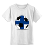 Заказать детскую футболку в Москве. Детская футболка классическая унисекс Футбол Финляндия от posterman - готовые дизайны и нанесение принтов.