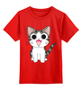 Заказать детскую футболку в Москве. Детская футболка классическая унисекс Милый котёнок от Amerikanka - готовые дизайны и нанесение принтов.
