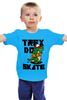 Заказать детскую футболку в Москве. Детская футболка классическая унисекс Динозавр на Скейте от coolmag - готовые дизайны и нанесение принтов.