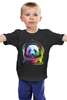 Заказать детскую футболку в Москве. Детская футболка классическая унисекс Панда Космонавт от printik - готовые дизайны и нанесение принтов.