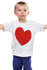 Заказать детскую футболку в Москве. Детская футболка классическая унисекс алое сердце от nikol - готовые дизайны и нанесение принтов.