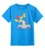 Заказать детскую футболку в Москве. Детская футболка классическая унисекс Rabbit Love от skynatural - готовые дизайны и нанесение принтов.