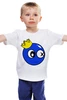 Заказать детскую футболку в Москве. Детская футболка классическая унисекс Синий персонаж роблокс от weeert - готовые дизайны и нанесение принтов.