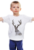 Заказать детскую футболку в Москве. Детская футболка классическая унисекс Французский олень от printik - готовые дизайны и нанесение принтов.