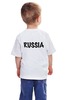 Заказать детскую футболку в Москве. Детская футболка классическая унисекс RUSSIA от Владимир Волчков - готовые дизайны и нанесение принтов.